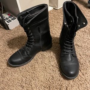 Black Combat Boots Size 7.5